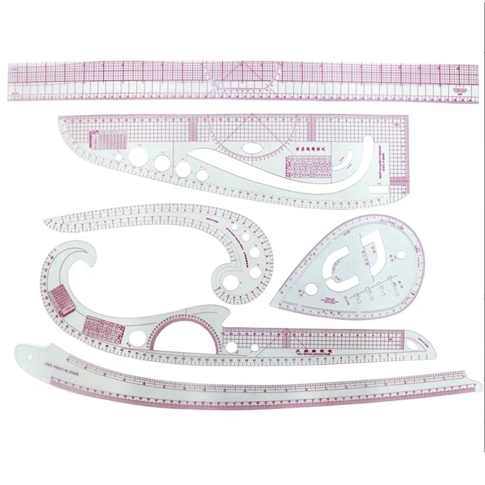 Clear and Pink Sewing Rulers