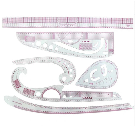 Clear and Pink Sewing Rulers